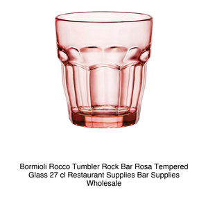 แก้วบาร์สีชมพู Bormioli Rocco Pink Rock ขนาด 27 ซล. แบบทนความร้อน สูง 9.3 ซม. เส้นผ่านศูนย์กลาง 8.4 ซม. - Product Image 2