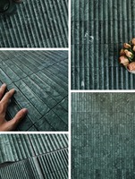 SH STONE personnalisé marbre naturel mosaïque fond décoratif Guatemala vert jet d'eau piscine marbre conception mosaïque carrelage