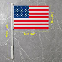 Bâton lumineux LED The Glowing Flag, bâton lumineux en tissu 100% polyester, impression numérique par sublimation thermique, logo personnalisé