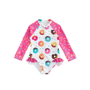 批发优质扎染防紫外线长袖泳衣夏季沙滩装学步女孩泳装 - Product Image 6