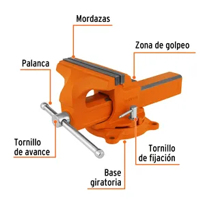 Truper 8 'tipo europeo ghisa banca morsa 1 unità in una scatola - Product Image 2