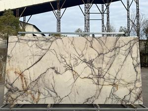 Đá gốm sứ sintered cao cấp màu vàng thu, kích thước lớn 1600*3200*12 mm, sản xuất tại nhà máy New Innovation, dùng cho đảo bếp - Product Image 3