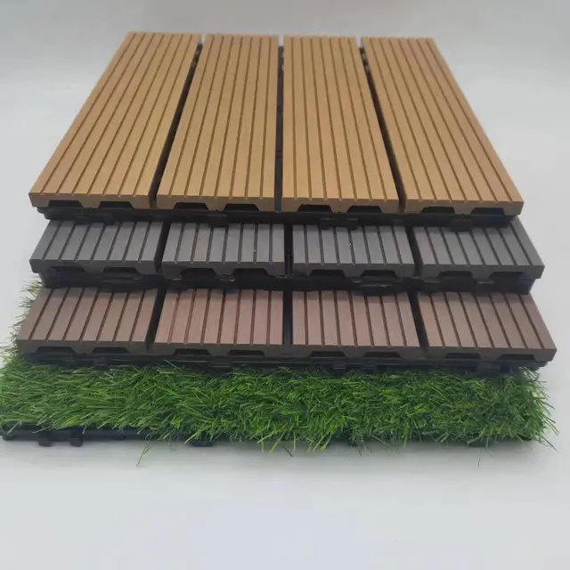 Facile à installer, bonne utilisation, carreaux de terrasse en pvc imbriqués pour l'extérieur