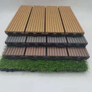 Fácil instalar bom uso intertravamento diy wpc decalque telhas para exterior
