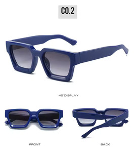 Thời trang sang trọng biểu tượng tùy chỉnh Retro hợp thời trang UV400 kính mát gafas de Sol Shades hình chữ nhật nhỏ kính mát nam nữ - Product Image 2