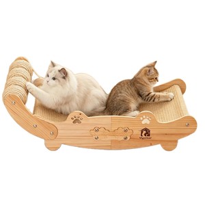 Wooden cat <b>scratching</b> <b>post</b> with sisal cat <b>scratching</b> ball, suitable for indoor cat <b>scratching</b> lounge chairs, pet - Product Image 1