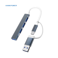 Logo OEM 6 en 1 USB 3.0 + Type C 4 Ports USB 2.0/3.0 Hub pour PC portable téléphone Mobile disque dur U clavier imprimante