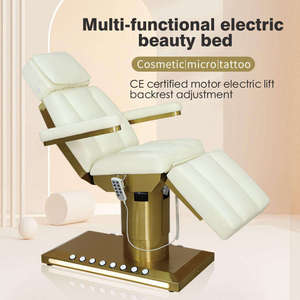 Cama de Belleza Eléctrica Moderna de Lujo, Cama de Masaje con 4 Motores, Control por Pedal, Cama Facial Eléctrica para Spa y Salón de Belleza - Product Image 3