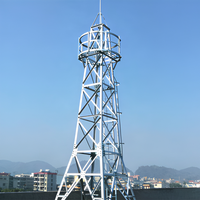 Torre di Protezione contro i Fulmini Monopolare in Acciaio Zincato a Caldo Resistente alle Intemperie per Telecomunicazioni e Segnalazione Ferroviaria