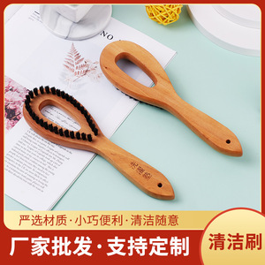 Brosse anti-peluches en bois, brosse en bambou pour tissus en laine, brosse pour couvertures, brosse anti-peluches à long manche en bois massif avec fil métallique. - Product Image 5