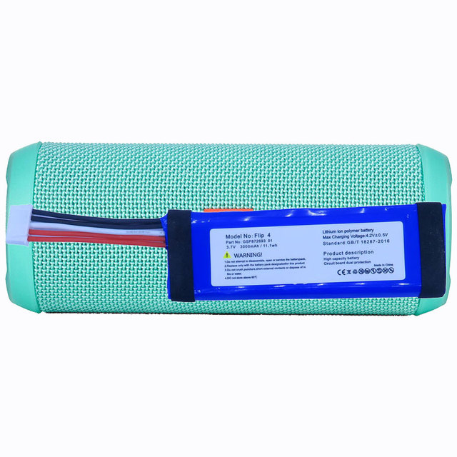 Batera Replacement Flip 4 Speaker 3.7v 3000mAh Lithium Batteries GSP87269301 GSP872693 01 Batera for JBL Flip4 Bluetooth Speaker