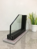 Cloison de séparation de bureau en verre simple avec cadre en aluminium anti-impact de 26 mm pour hôpital, école, gymnase