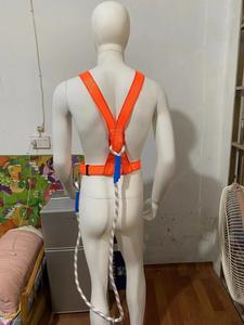 全体安全ハーネス空中作業用ダブルバックポリエステル衝撃吸収安全ロープ付き落下防止 - Product Image 3