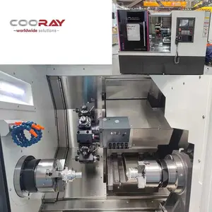 Máquina de torno CNC de alta qualidade COORAY no Paquistão Sistema Siemens Extrator de barra de torno CNC para tornos CNC
