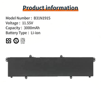 Nouvelle batterie d'ordinateur portable au lithium-ion 11,55 V 42 Wh B31N1915 de remplacement pour ASUS Expert Manual B1 PX555C PX455C P1550C