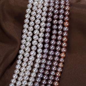 Perlas Naturales de Agua Dulce de Zhuji de 8-9 mm, con Ligeras Imperfecciones, Color Blanco, Productos Semielaborados, Venta al por Mayor, Sueltas - Product Image 1