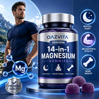OAZVITA OEM Marque Privée Gummies de Citrate de Magnésium et Calcium 200mg Ingrédients Complément Alimentaire Prix Gummies de Citrate de Magnésium