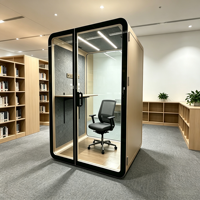 Bureaux modulaires insonorisés préfabriqués pour télétravail et enregistrement, installation rapide, cabines économiques