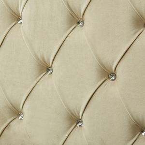 モダンラグジュアリーベッド ゴールデンミラービーム ベルベット生地張り キングサイズ ガスリフト オットマン収納ベッドフレーム - Product Image 4