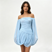 Robe d'été pour femmes, nouveau style, à col unique, design plissé, couleur unie élégante, motif irrégulier, plage