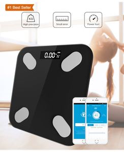 Jumon BMI <b>Bathroom</b> Scale with Smartphone App Step-on Technology Bilancia Digitale Glass Smart Digital Body Weight Scale - Product Image 1