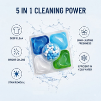 Nouvelles Capsules de Lessive Concentrées 5-en-1 pour Vêtements – Gel Lavant Jetable