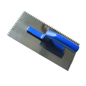 Concrete Finishing Trowel Plastic Finishing Handle Toothed Stainless Steel Notched Flexible Plastering Sanding Concrete Cement Flooring Float Hand Trowel