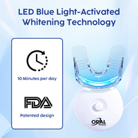 Kit de Blanchiment Dentaire LED Personnalisable avec Logo, Gel de Blanchiment des Dents 0,1-35% HP/0,1-44% CP/Sans Peroxyde/PAP, Seringue et Batterie Incluses