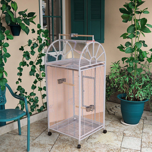 Grande cage d'élevage d'oiseaux intégrée et renforcée, anti-morsure, <span class=keywords><strong>volière</strong></span> en métal de luxe avec fil métallique solide, perroquets, emballage en boîte - Product Image 2