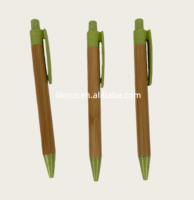 Stylos à bille rétractables en bambou, encre noire, pour étudiants, fournitures scolaires pour le Ramadan et le Nouvel An, cadeau de bureau