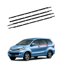 Jeu de joints d'étanchéité en feutre de caoutchouc pour vitres de portes avant et arrière Toyota Avanza F651, 652, 653, 654 2012-2015 2016-2021