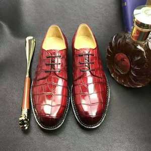 Scarpe da Uomo di Alta Qualità in Vera Pelle di Coccodrillo, Scarpe Oxford Eleganti Fatte a Mano con Suola Goodyear, Calzature di Lusso per Uomo - Product Image 1
