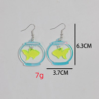 2025 nouvelle tendance femmes boho boucles d'oreilles filles bijoux en gros mode néon acrylique boucles d'oreilles dernières boucles d'oreilles de poisson