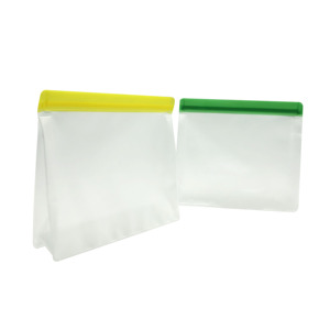 Wholesale economical PEVA self-sealing silicone airtight vegetable food storage bag pouch