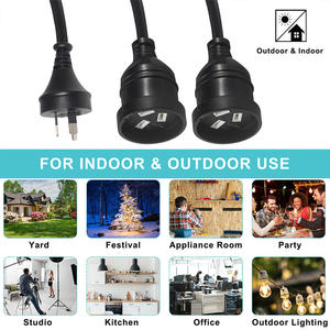 Rallonge électrique 3M <span class=keywords><strong>1</strong></span> à 2 prises avec mise à la terre, double prise, fil de <span class=keywords><strong>3</strong></span> <span class=keywords><strong>x</strong></span> <span class=keywords><strong>1</strong></span>,5 mm², prise standard australienne pour la maison et le bureau - Product Image 4