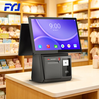 Кассовый аппарат FYJ F2W Pro Commercial с двумя дисплеями, настольный POS-терминал на Windows, 4G, 128 ГБ, емкостный POS-терминал для обработки данных
