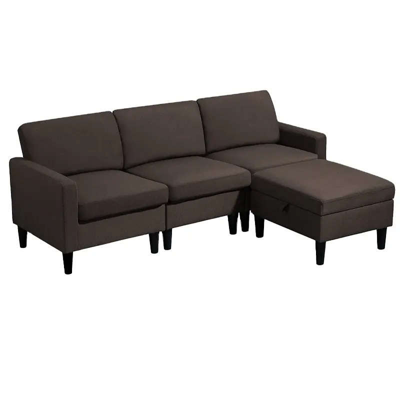 Sofá seccional Convertible con diván Reversible para sala de estar