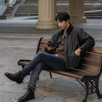 Veste imperméable en toile cirée de style japonais pour homme, printemps-automne, avec devant à carreaux, pour le transport et les vêtements de travail décontractés
