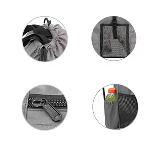 Mochila de malla plegable portátil impermeable de poliéster con cierre de cordón y bolsillos laterales para almacenamiento deportivo - Product Image 4