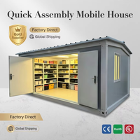 Casa Contenedor Prefabricada de Ensamblaje Rápido, Cabina Prefabricada con Conexión por Pernos para Sala de Espera, Salón y Área de Servicio al Cliente
