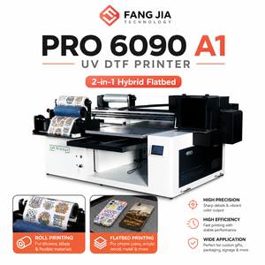Impresora UV DTF <span class=keywords><strong>6090</strong></span> A1 2026, la más reciente, I3200 I1600 XP600, máquina híbrida 2 en 1 de cama plana para impresión de etiquetas y pegatinas de cristal en relieve 3D - Product Image 3