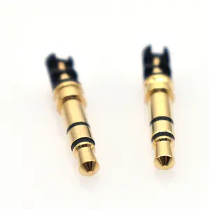 3.5*4.5*24.5mm Headphone Plug Gold-plated Stereo Plug Audio Connector Gold Plated Nickel Jack Headphone Plug