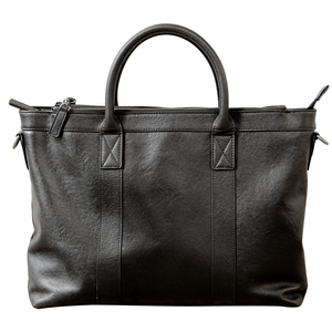 DFD010 Sac de documents de luxe pour hommes en cuir de vachette pleine fleur noir avec bandoulière et poignée - Product Image 1