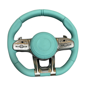 Costura de la cubierta del volante de gamuza Compatible con <span class=keywords><strong>Mercedes</strong></span> <span class=keywords><strong>Benz</strong></span> Is 550 SL <span class=keywords><strong>Clase</strong></span> C 300 GLK <span class=keywords><strong>350</strong></span> SE Alcantara Leather Sport - Product Image 6