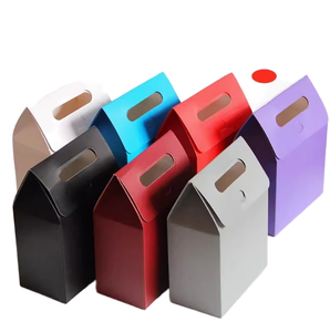 Sacs en papier kraft pour fête de mariage avec poignées découpées, brun, laminé, prêt pour les cadeaux de Noël - Product Image 6