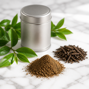 ผงชาโฮจิฉะคาเฟอีนต่ำ 30 กรัม บรรจุถุงอลูมิเนียม ชาเขียวคั่วสำหรับดื่มยามเย็น ขายปลีก ขายส่ง รับผลิตแบบ OEM แบรนด์ส่วนตัว - Product Image 5