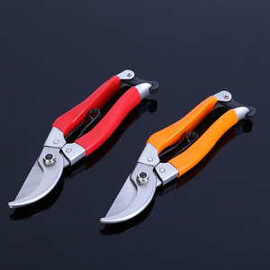 Sécateur Yeshine pour la cueillette des fruits, 7 pouces, en acier inoxydable, à lames croisées, pour l'aménagement paysager, manche rouge orangé - Product Image 3