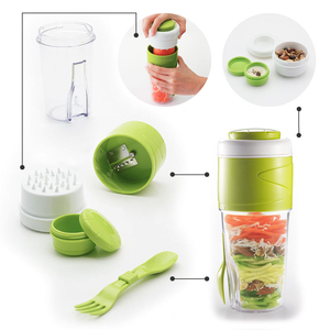 Wholesale <b>Multifunction</b> Stainless Steel Spiral Slicer <b>Vegetable</b> <b>Cutter</b> Manually Spiral Salad Maker - Product Image 2