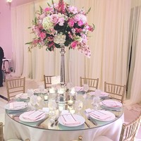 Fournisseur de mariage BJ220407-1 Décoration de table de mariage Offre Spéciale Vente en gros de table miroir acrylique rond 1.5m