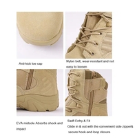 Bottes tactiques légères Yakeda pour homme, respirantes, pour le désert, chaussures de combat tactiques, imperméables, bottes de randonnée pour homme